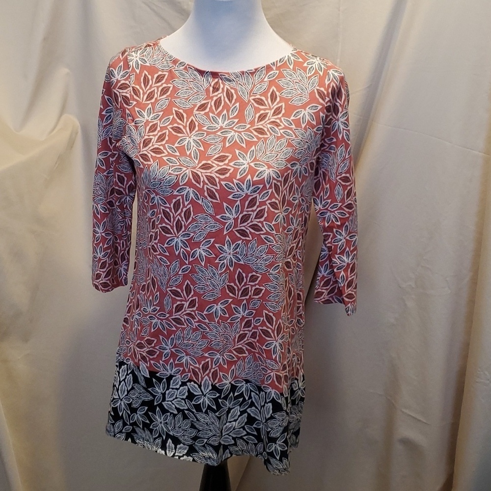 J.Jill Floral Leaf Tunic SZ XS NWOT